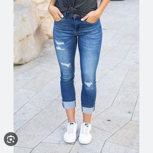 G&L Sz 4 Distressed cuffed waist shapers